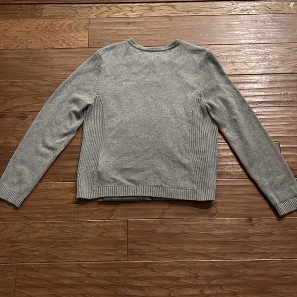 Croft & Barrow Gray Sweater Jacket Size L - Picture 7 of 7